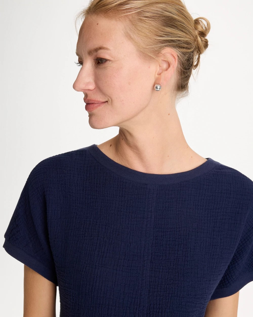 Chico's Hot Sale - Zenergy® Gauze French Terry Mix Tee Passport Blue