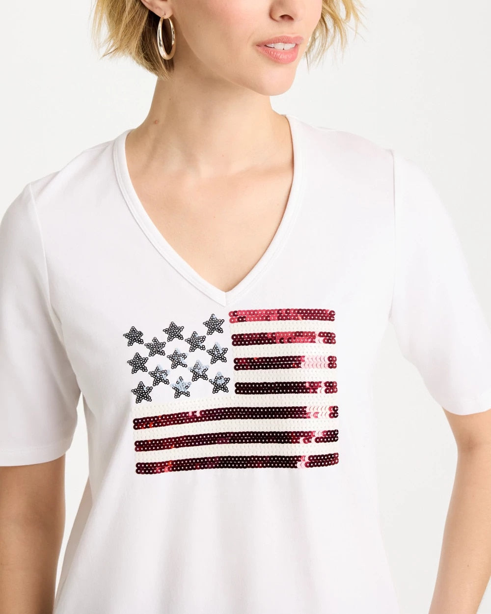 Chico's Quality - Americana Tee Alabaster