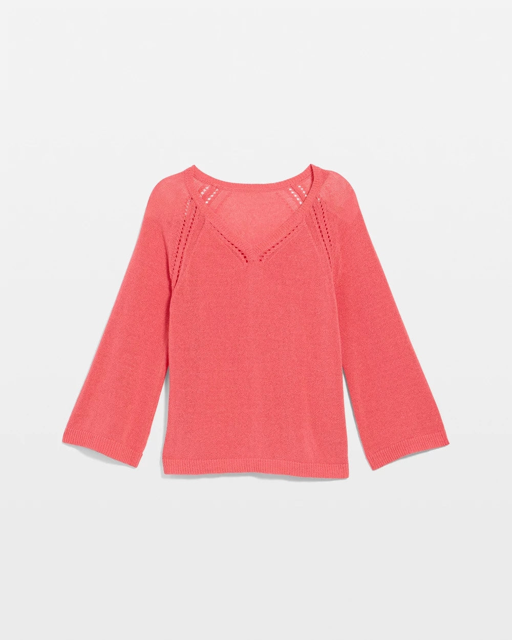 Chico's Deals - Cotton-Blend Pullover Sweater Calypso Coral