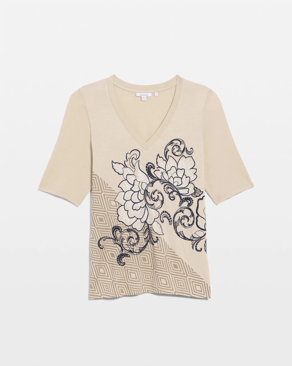 Chico's Best Price - Knit Sequin Elbow Tee Topaz Smoke