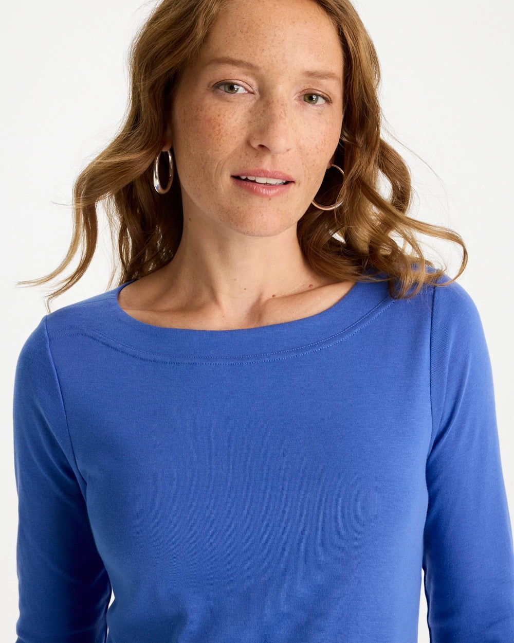 Chico's Smart Buy - Pima 3/4 Sleeve Tee Amparo Blue