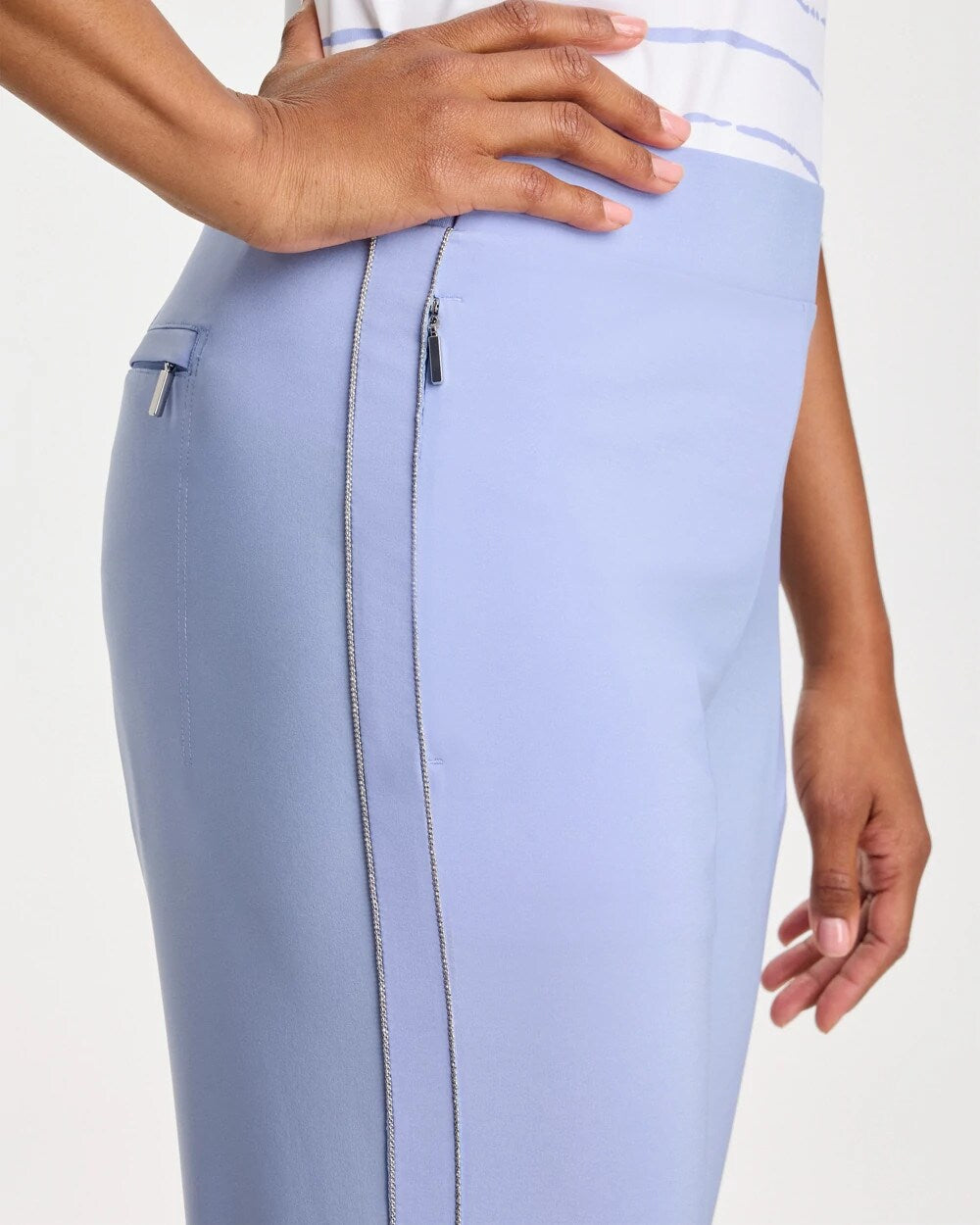 Chico's Customer Favorite - Zenergy® UPF Caviar Crop Pants Blue Muse