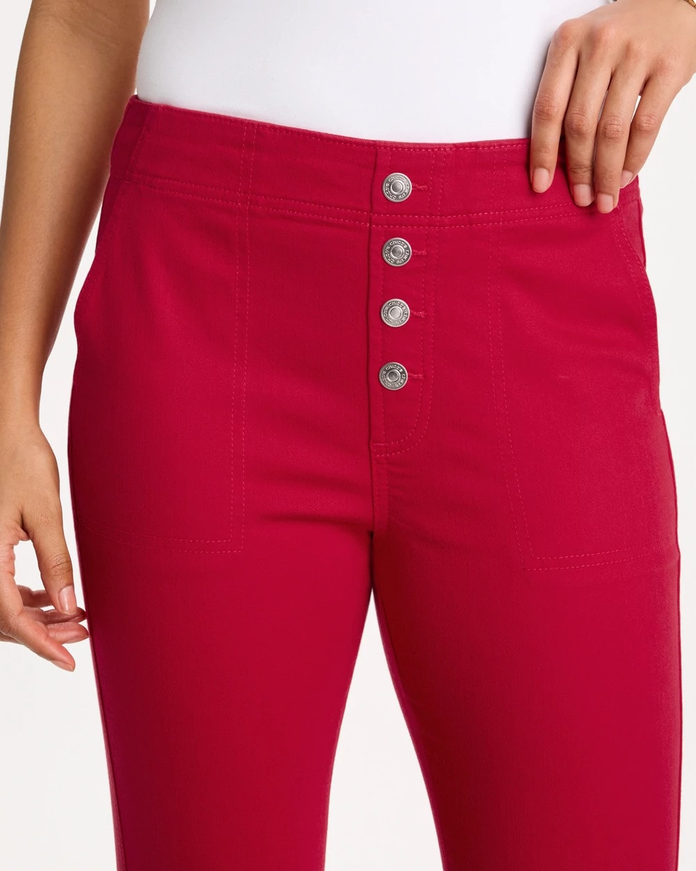 Chico's Signature - Pull-On Capri Jeans Cherry Lush