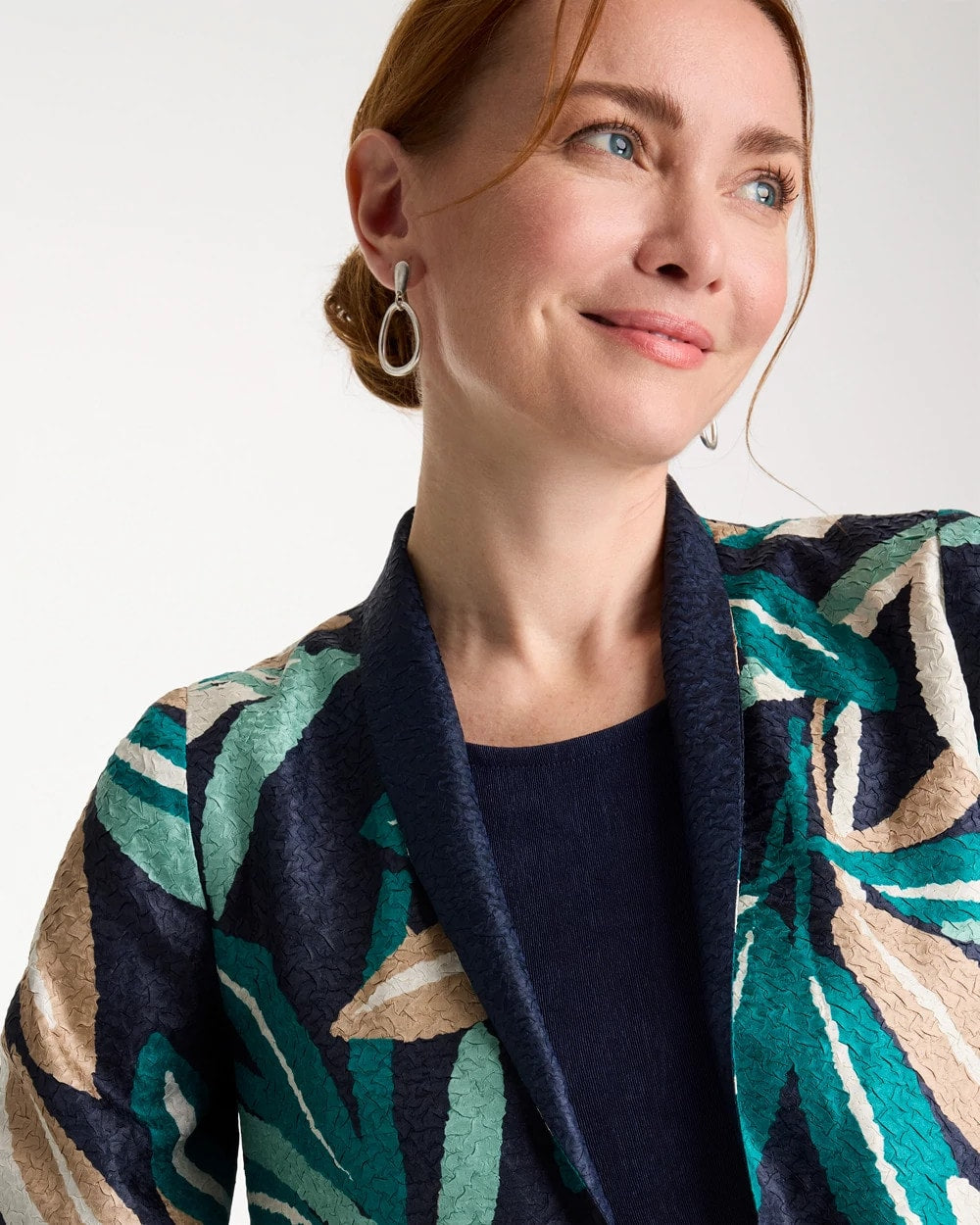 Chico's Quality - Travelers™ Collection Palm Crushed Jacket Kings Navy