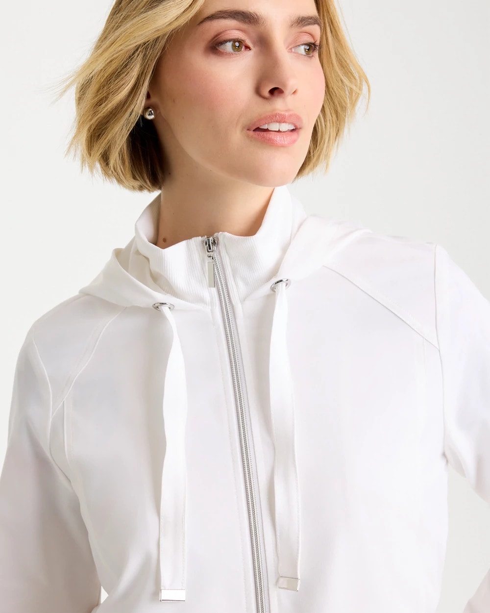 Chico's Discount - Zenergy® UPF Rib-Mix Connie Jacket Alabaster