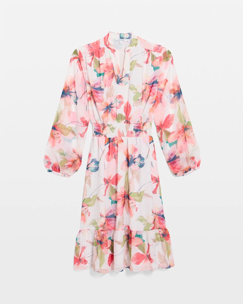 Chico's Smart Buy - Georgette Trapunto Pullover Dress Calypso Coral