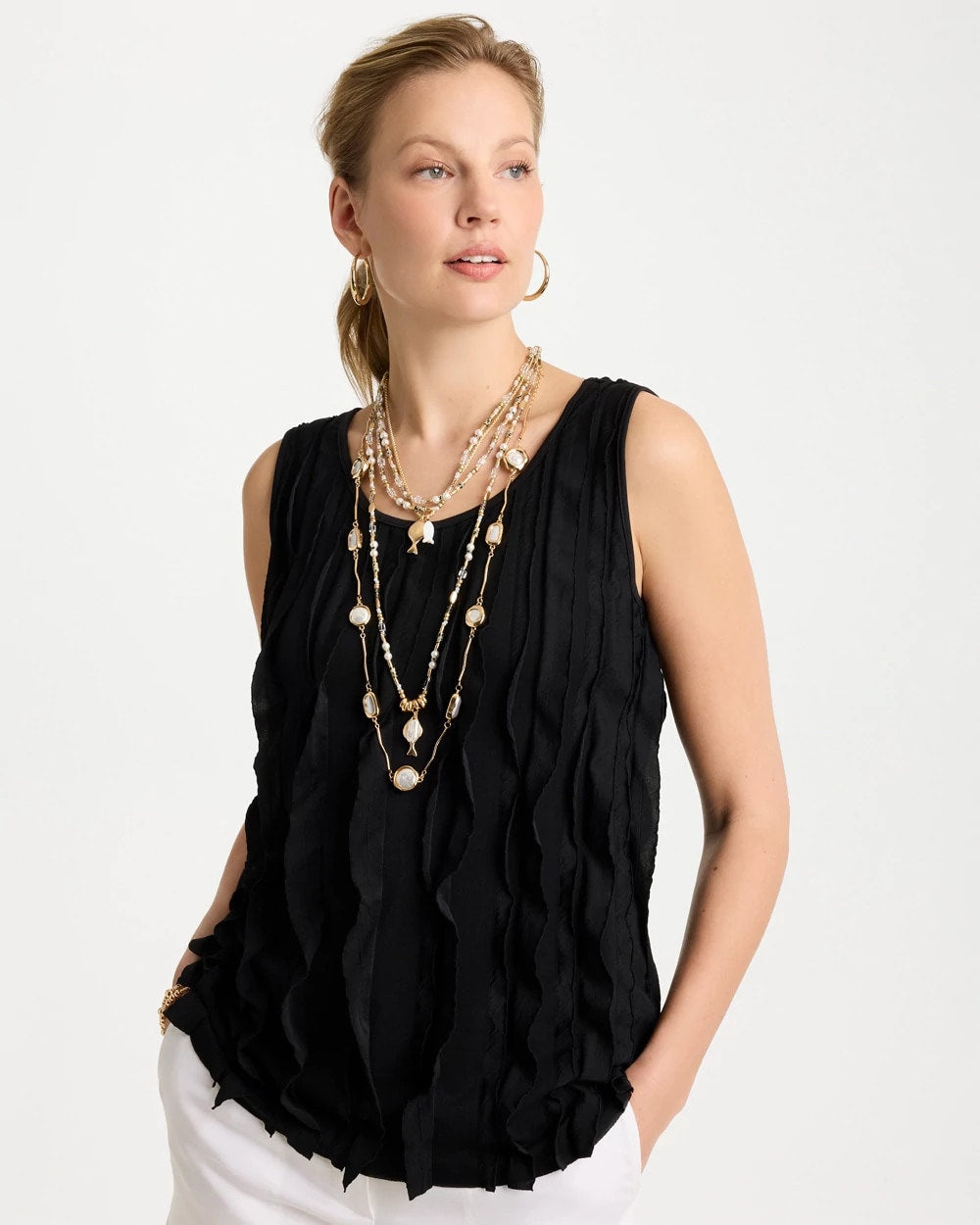Chico's Sale - Siren Faux Pearl Long Necklace Pearl