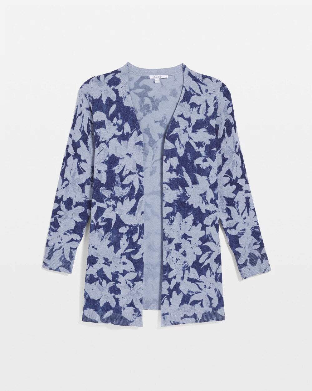 Chico's Premium - Ella Floral Cardigan Blue