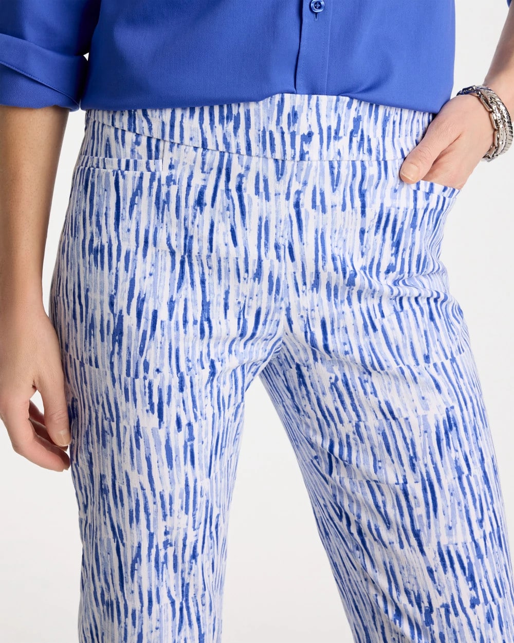 Chico's Best Seller - Brigitte™ Slim Infinite Lines Capri Pants Amparo Blue