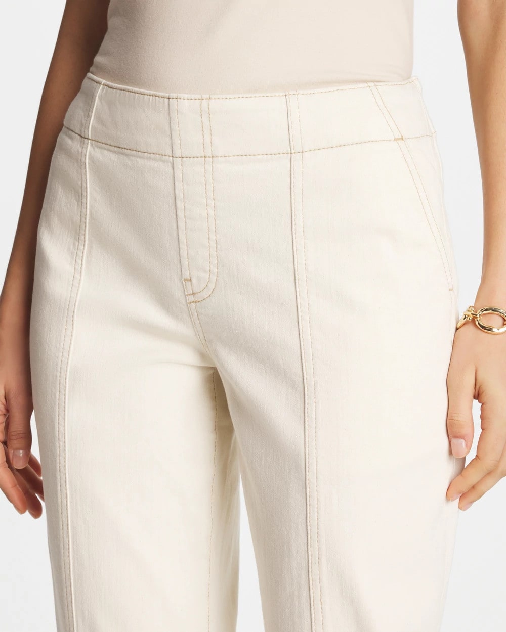 Chico's Deals - Pull-On Boyfriend Utility Cropped Jeans Natural Seeded