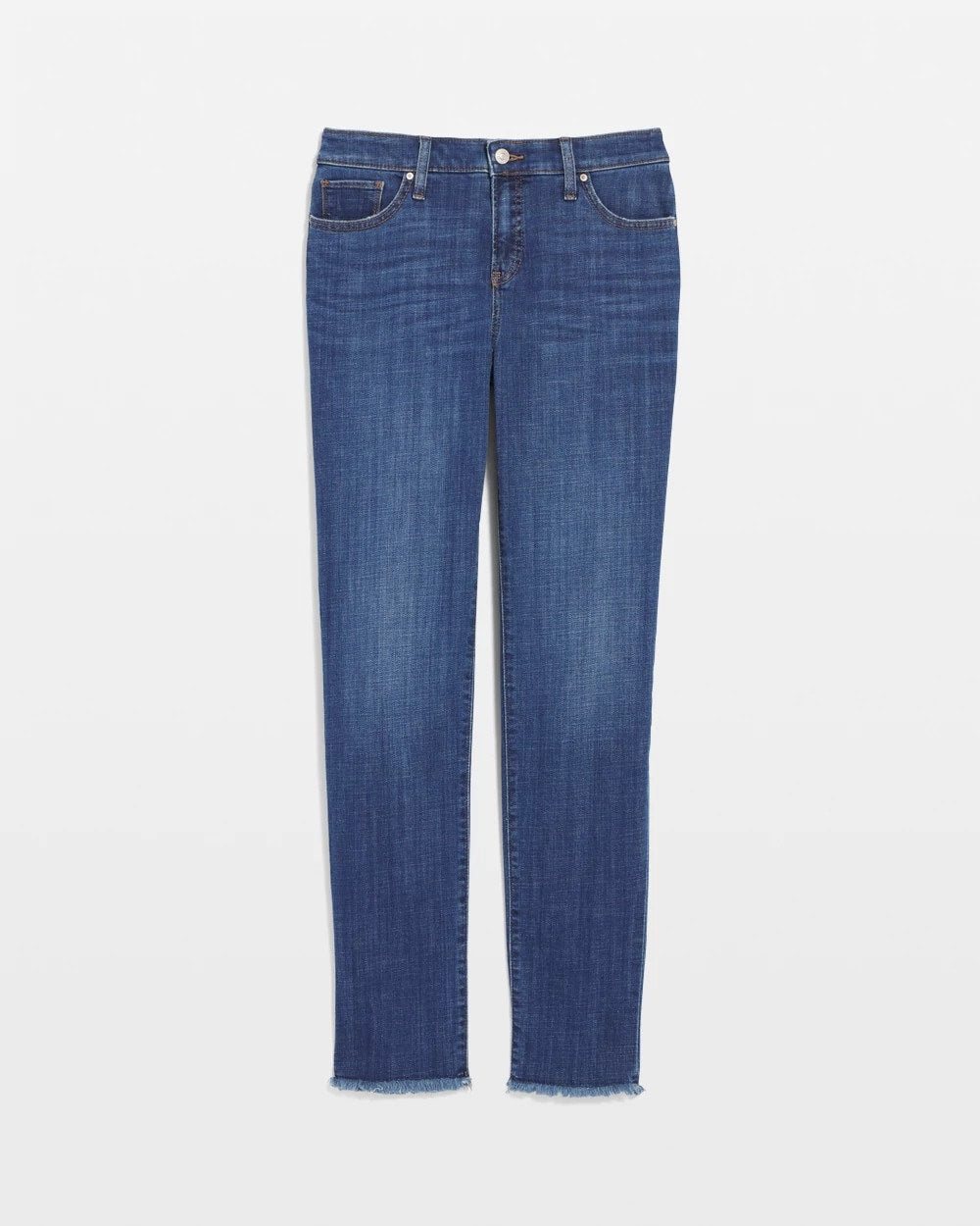 Chico's Sale - Girlfriend Slim Frayed Ankle Jeans Kailua Indigo
