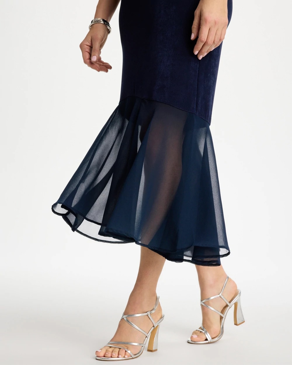 Chico's Everyday - Travelers™ Chiffon Hem Dress Travelers India Ink