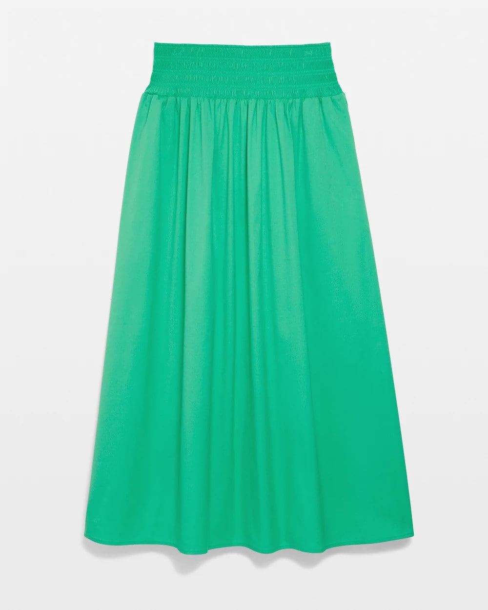 Chico's Recommended - Poplin Smocked Waist Skirt Grassy Green