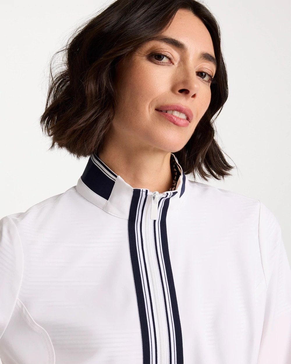 Chico's Classic - Zenergy® UPF Colorblock Jacket Alabaster