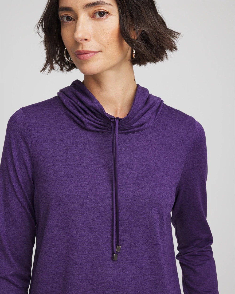 Chico's Essential - Zenergy® Cloud Cowlneck Top Purple Elixir