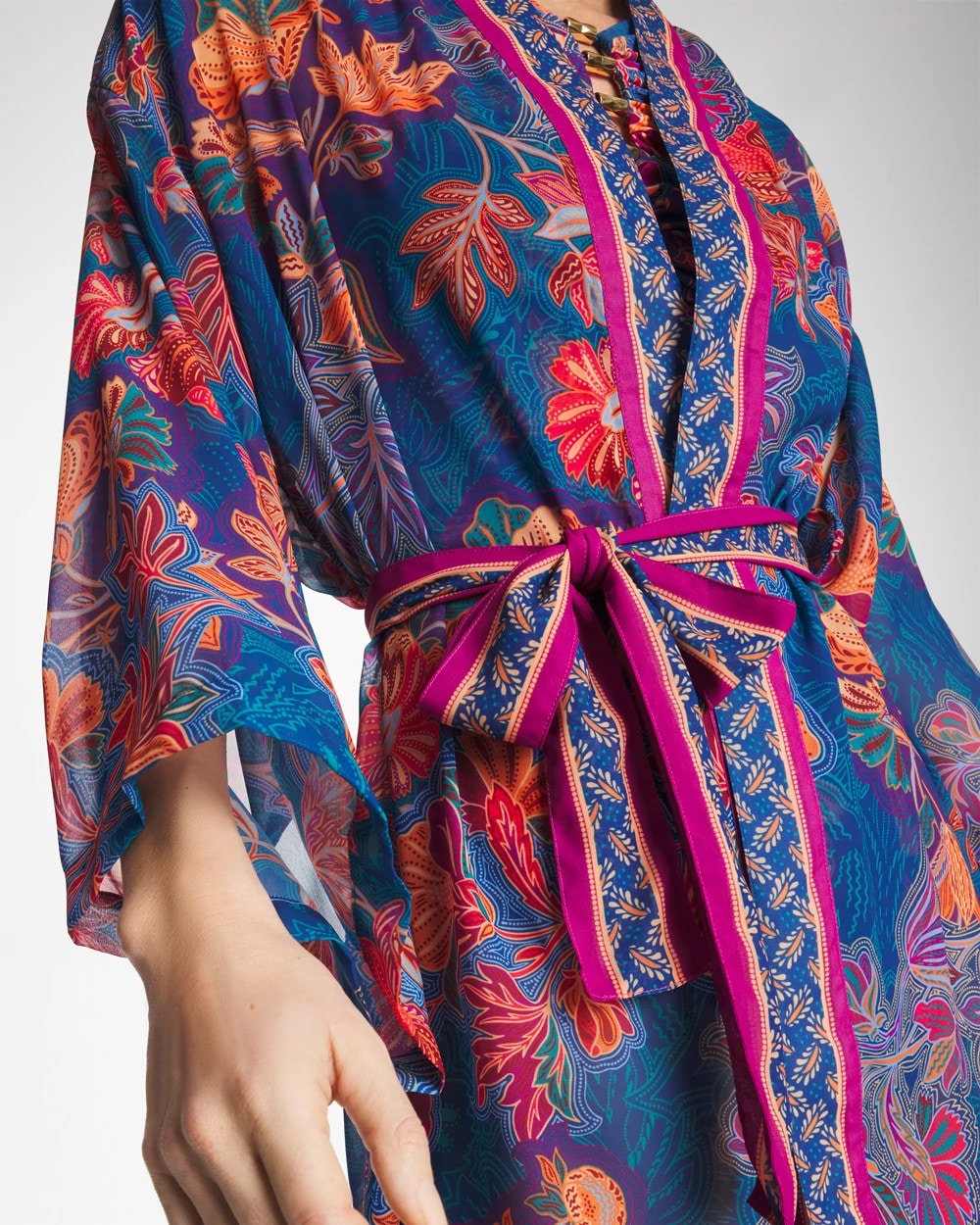Chico's Classic - Miraclesuit® Decoupage Kimono Multi Print