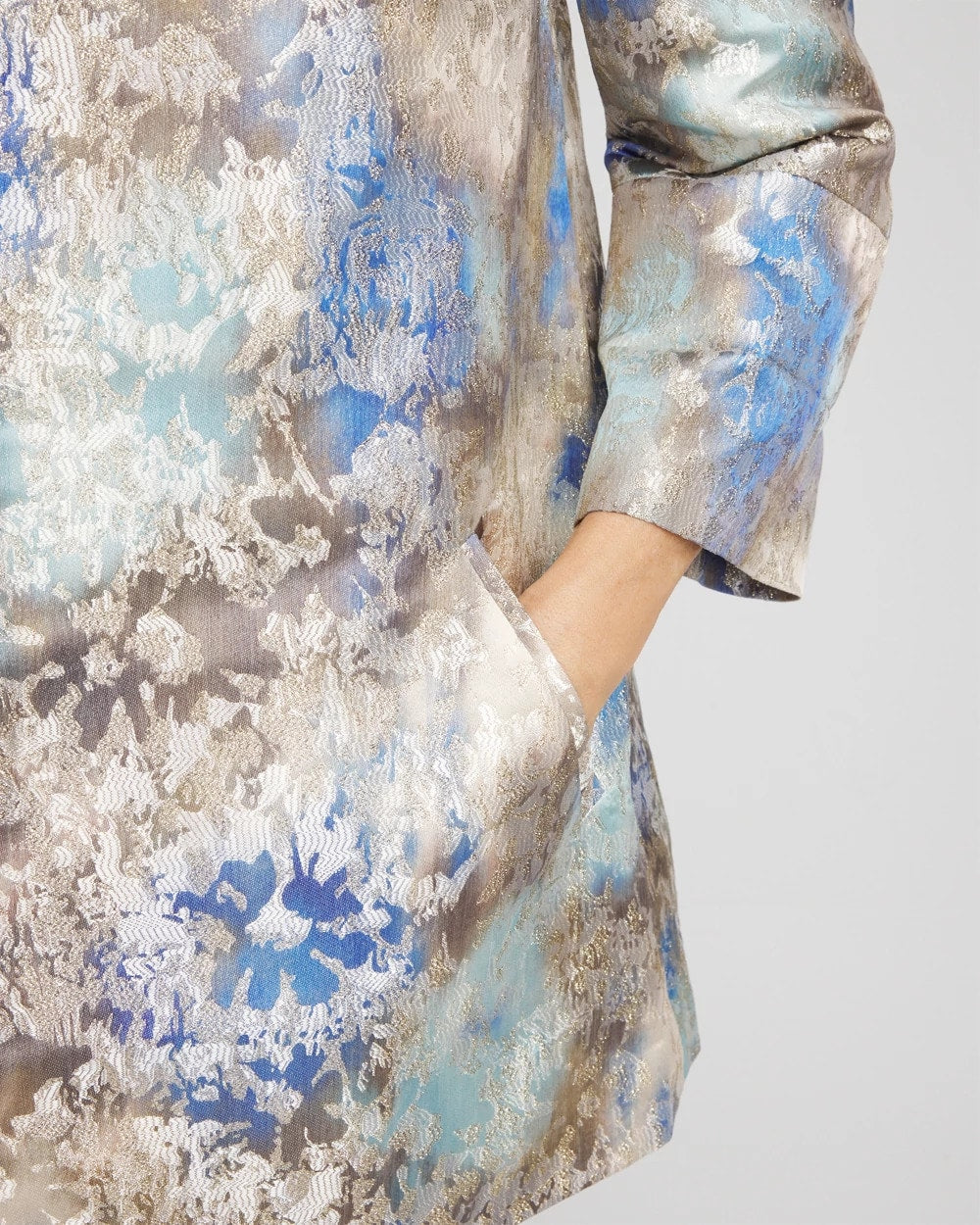 Chico's Smart Buy - Travelers™ Collection Watercolor Jacquard Jacket Walnut