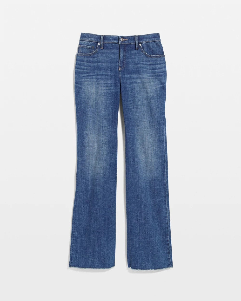 Chico's Exclusive - Girlfriend Frayed Flared Jeans Jessamine Indigo