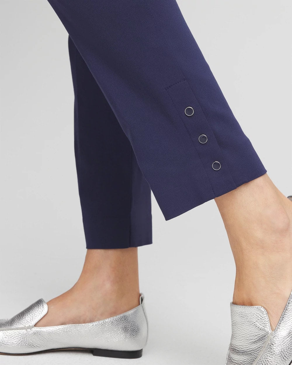 Chico's Best Seller - Brigitte™ Pull-On Slim Rivet Ankle Pants Passport Blue