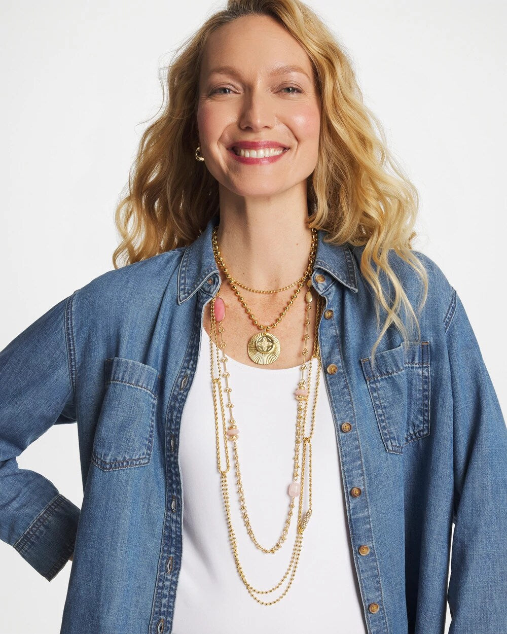Chico's Customer Favorite - Short Gold Ball Chain Pendant Gold