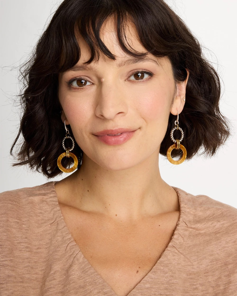 Chico's Popular - Linked Resin Drop Earrings Neutral