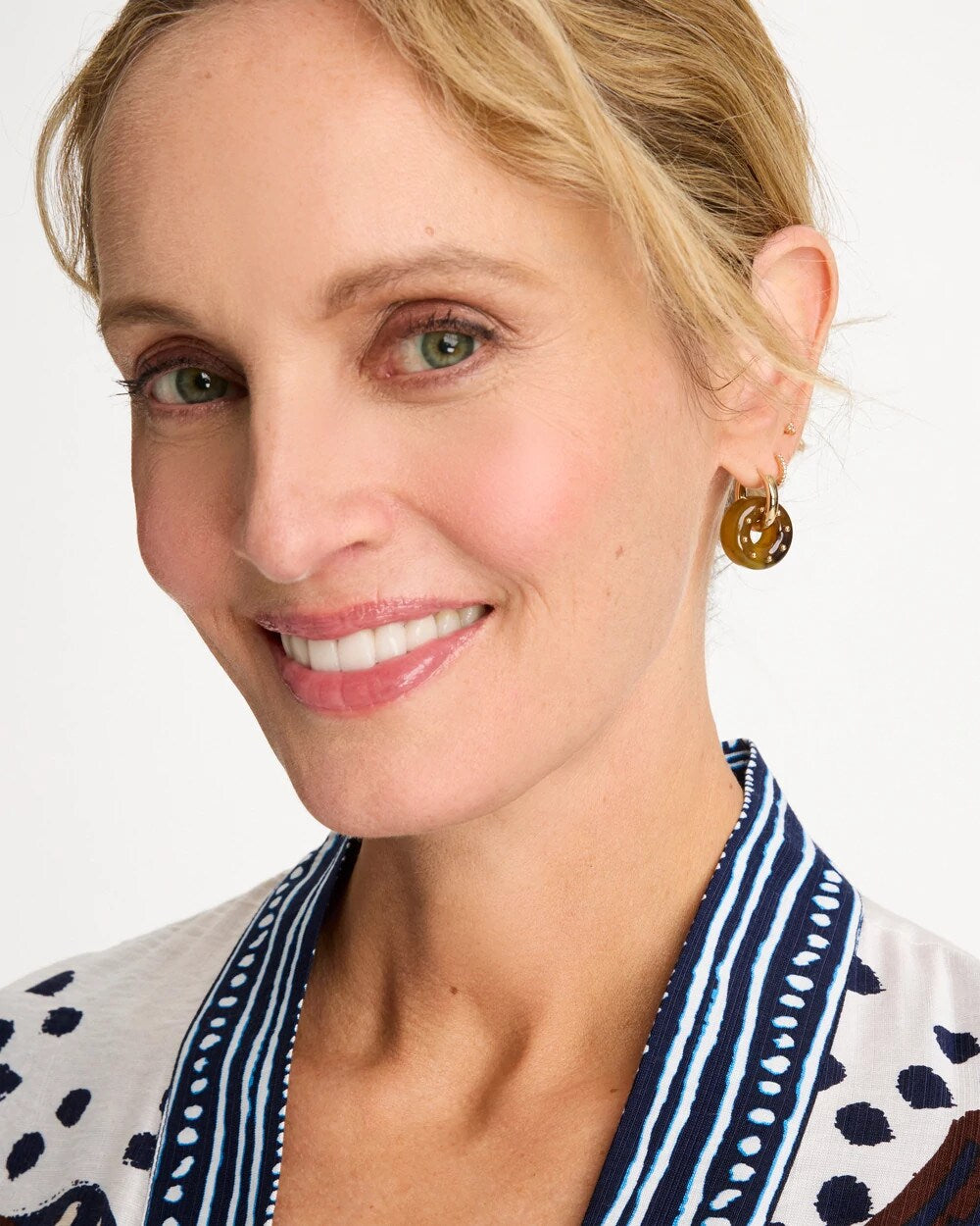Chico's Special Offer - Neutral Resin Drop Hoop Earrings Neutral