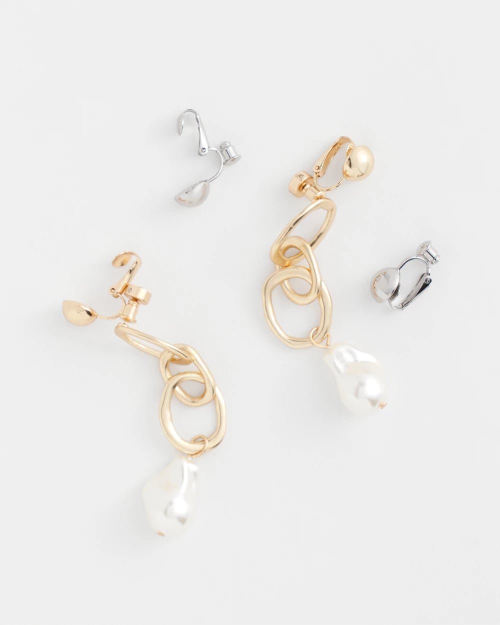 Chico's Exclusive - Clip Earring Converters Mixed Metals