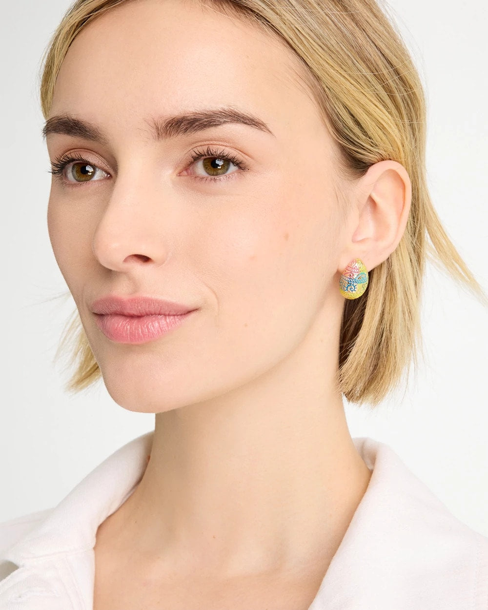 Chico's New - Easter Egg Stud Earrings Multi