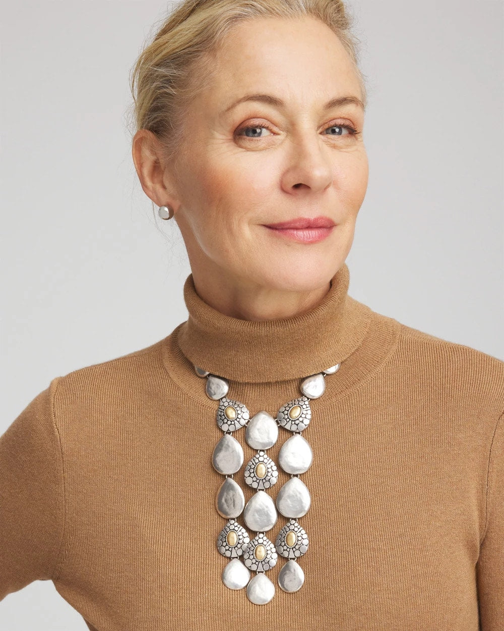 Chico's Top Pick - Island Metal Linear Necklace Mixed Metals