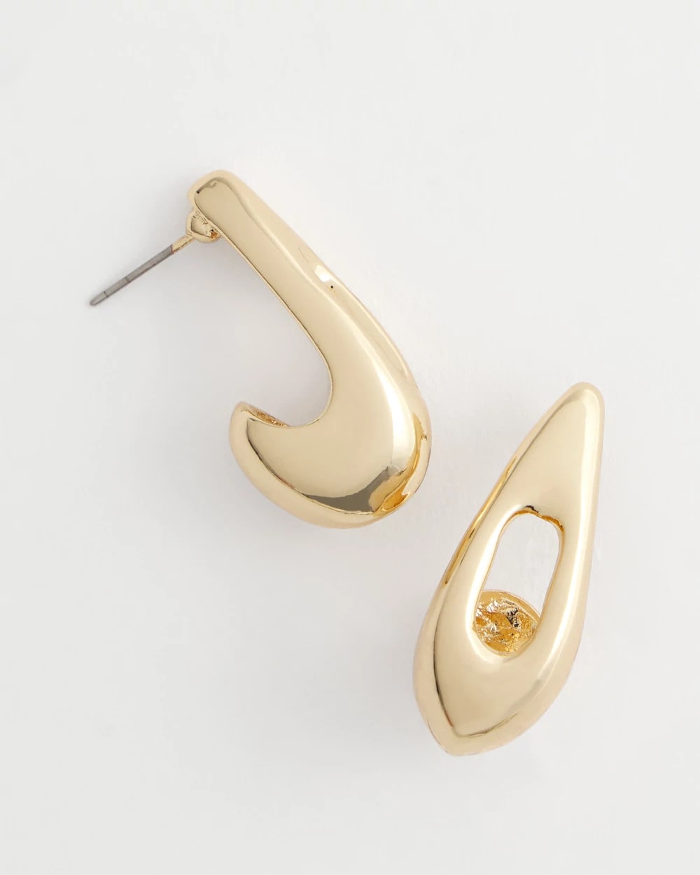 Chico's Deals - Gold Puff Hoop Earrings Gold