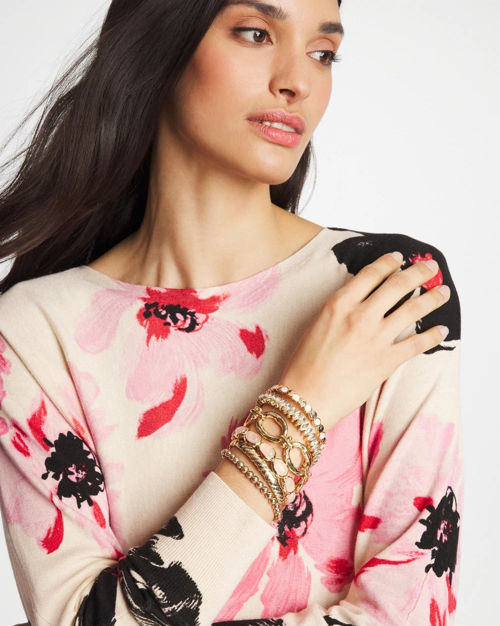Chico's Hot Sale - Blush Mini Circle Stretch Bracelet Blush