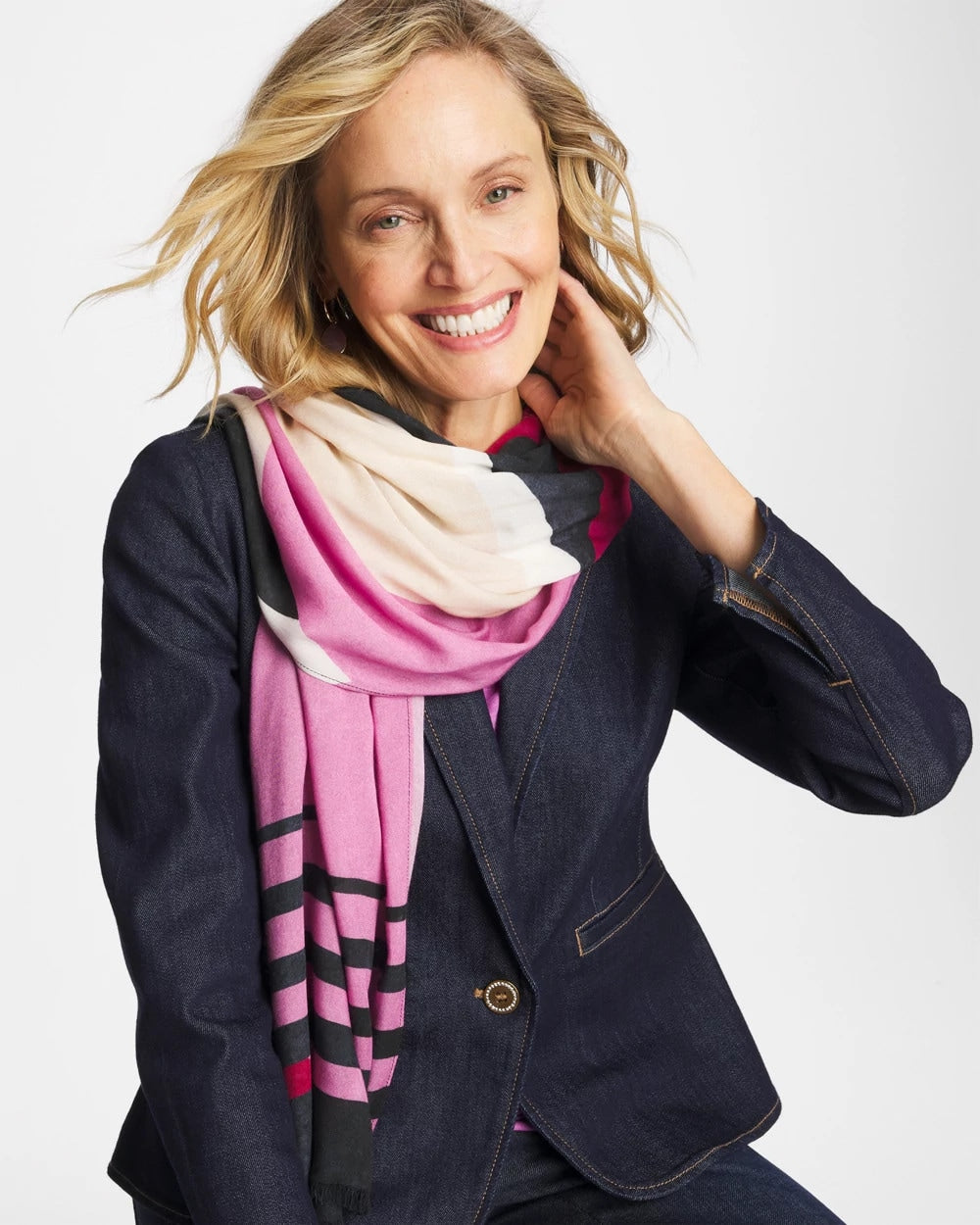 Chico's Great Value - Berry Compote Oblong Scarf Berry Compote