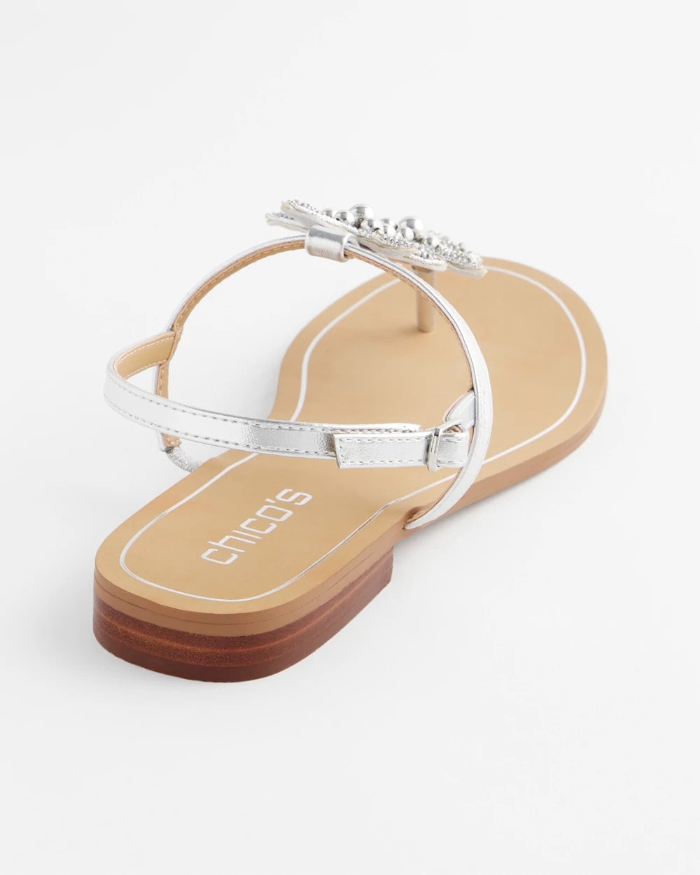 Chico's Great Value - Beach Starfish T-Strap Sandals Silver