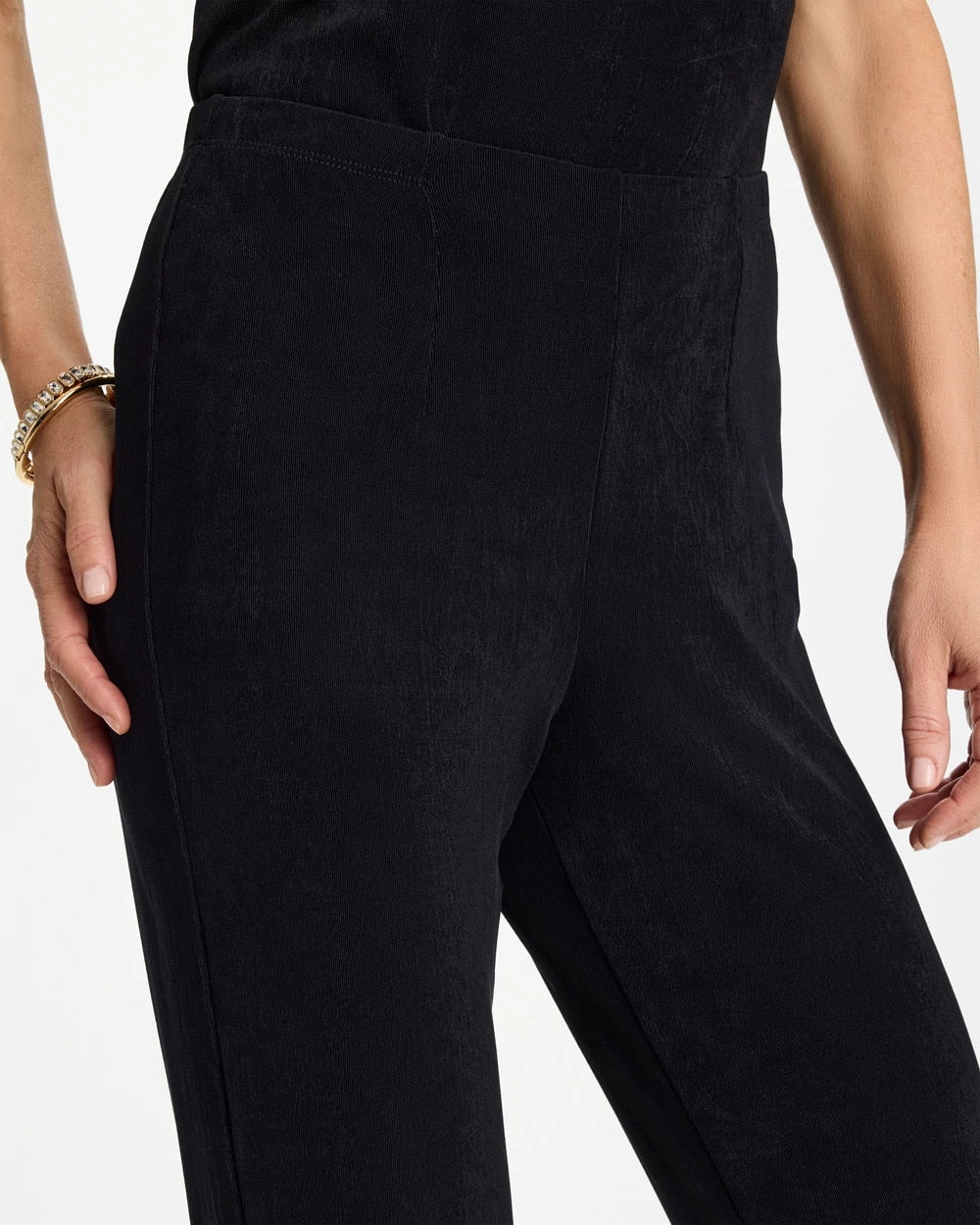 Chico's Deals - Petite Travelers™ Crinkle Textured Pants Black