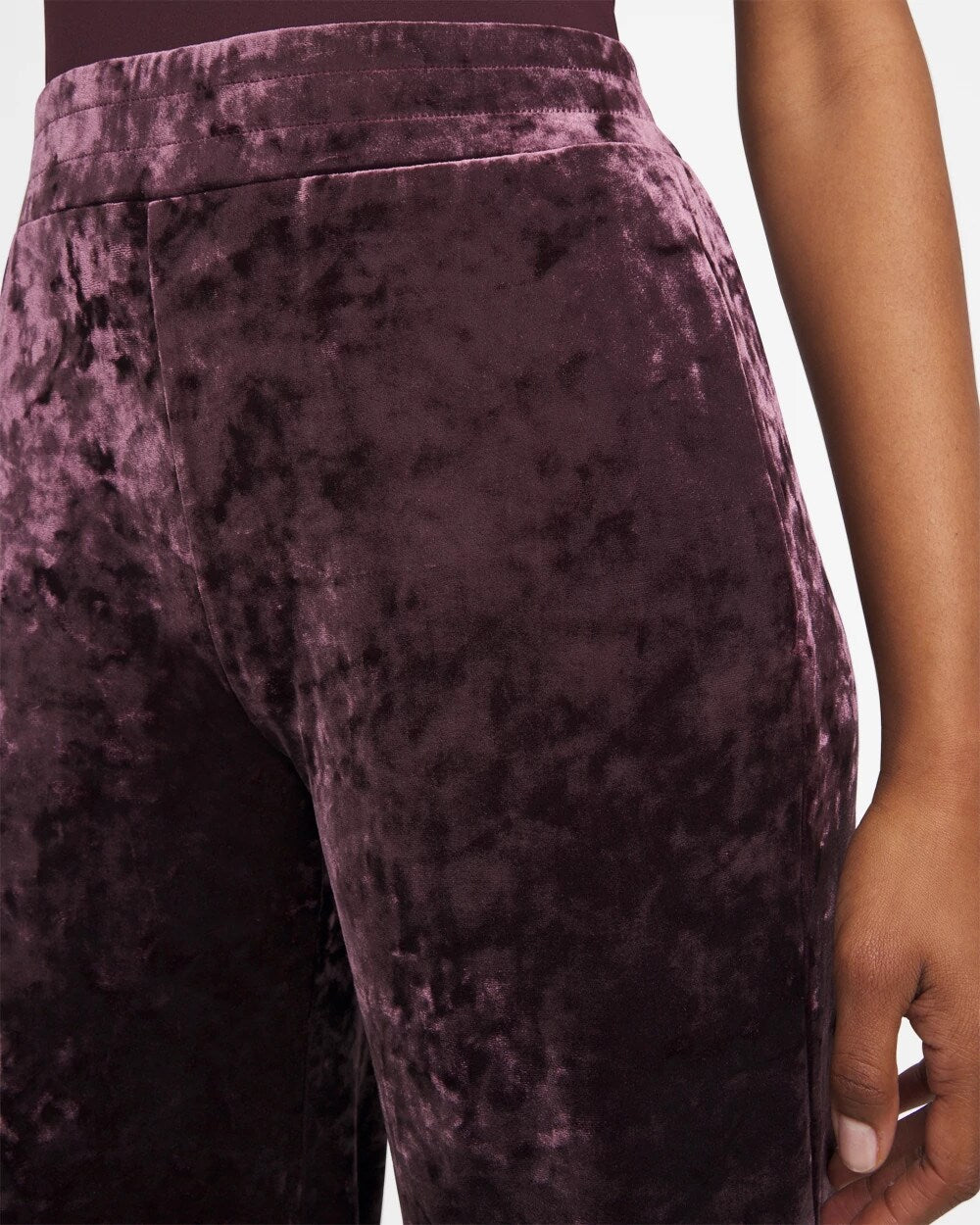Chico's Essential - Crushed Velvet Wide-Leg Pants Night Bloom