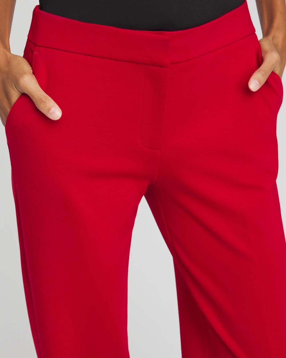 Chico's Premium - Emme Wide-Leg Trouser Ponte Pants Carmine Red