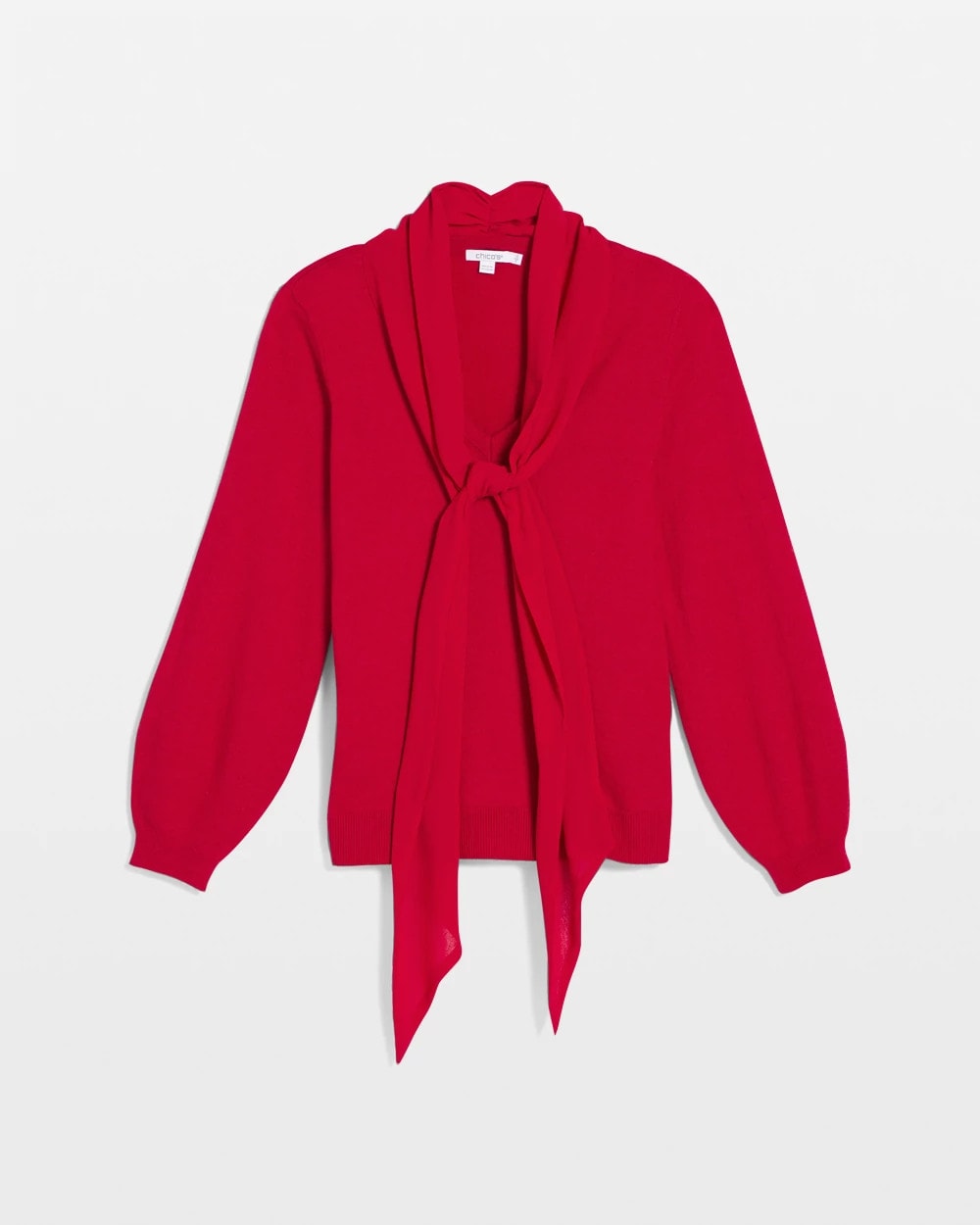 Chico's Special Offer - Bow-Detailed Sweater Carmine Red