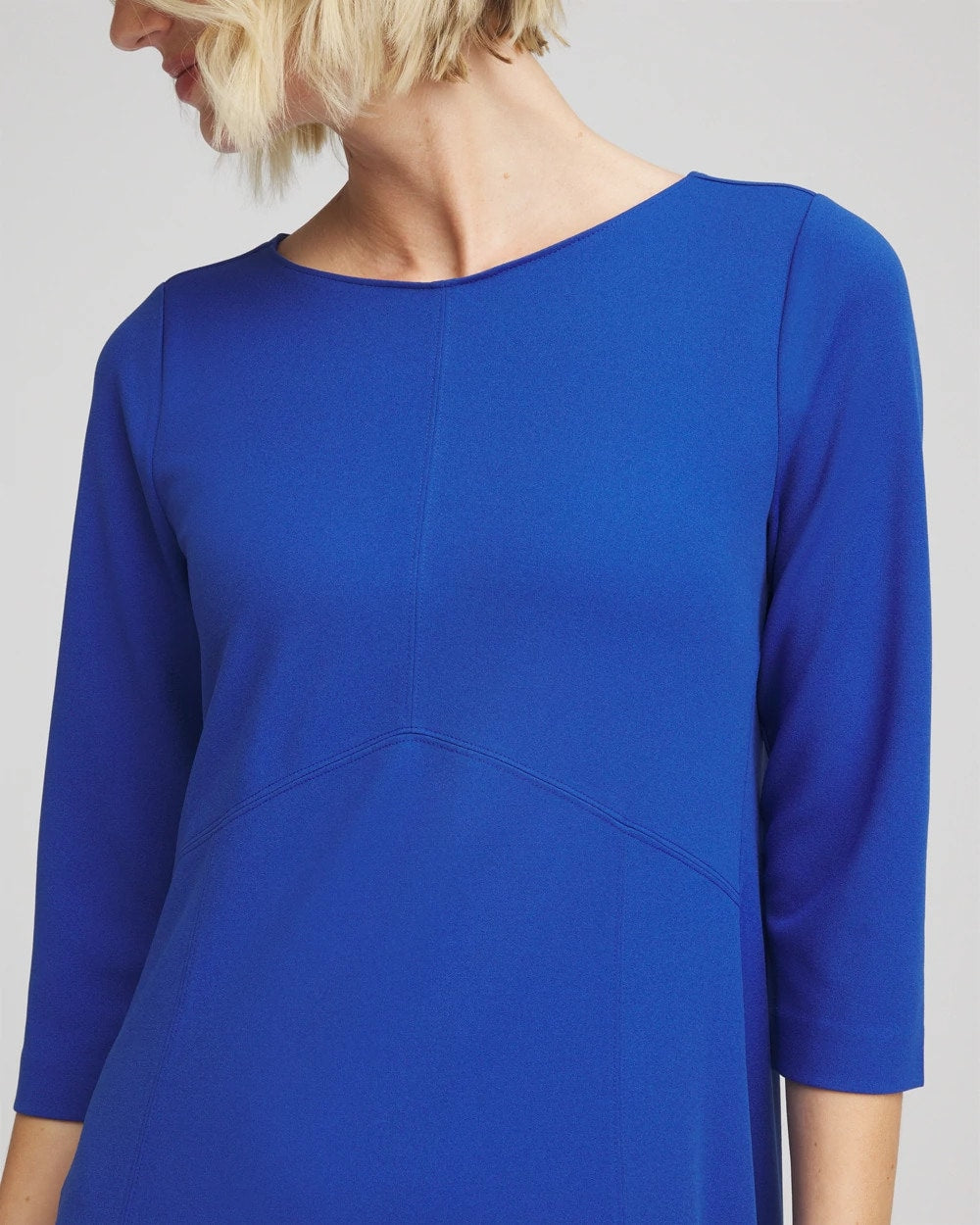 Chico's Best Seller - Seamed Crepe Maxi Dress Cobalt Stone