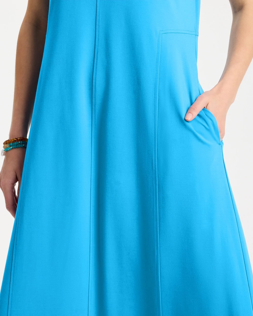 Chico's Great Value - Jersey Knit Maxi Dress Blue Tide