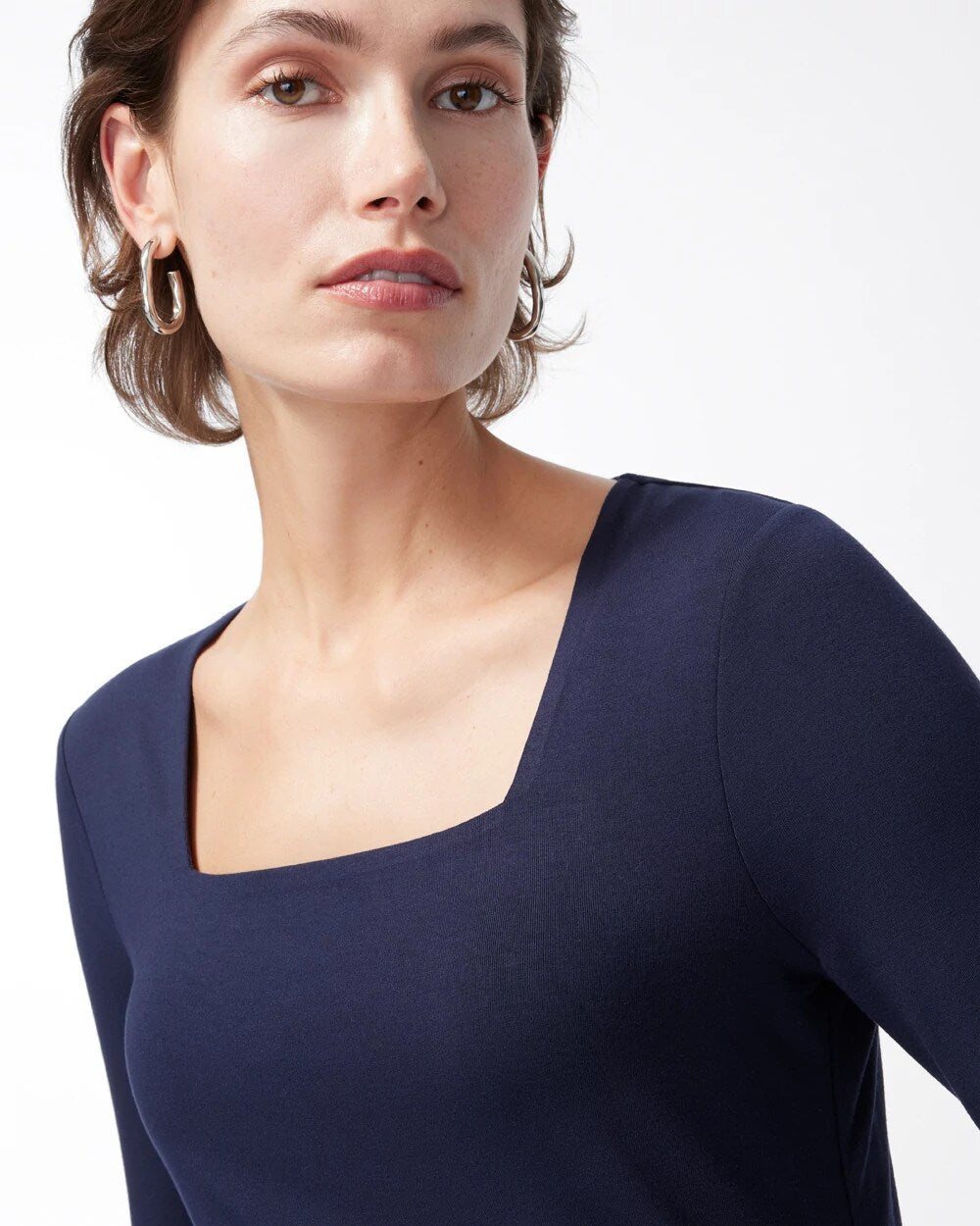 Chico's Deals - Touch of Cool™ Square Neck Tee Classic Navy