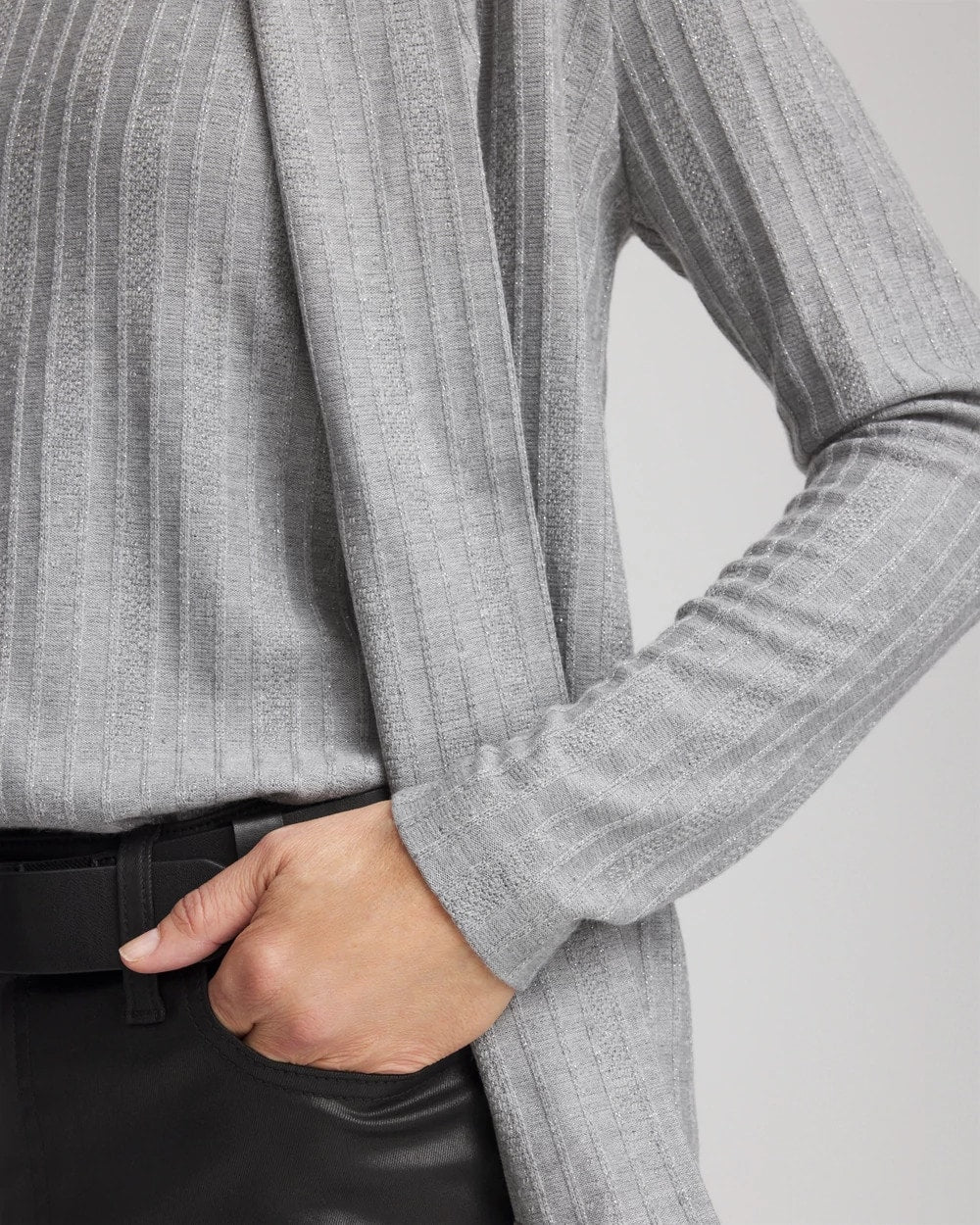 Chico's Discount - Cozy Cardigan Fog Heather Gray