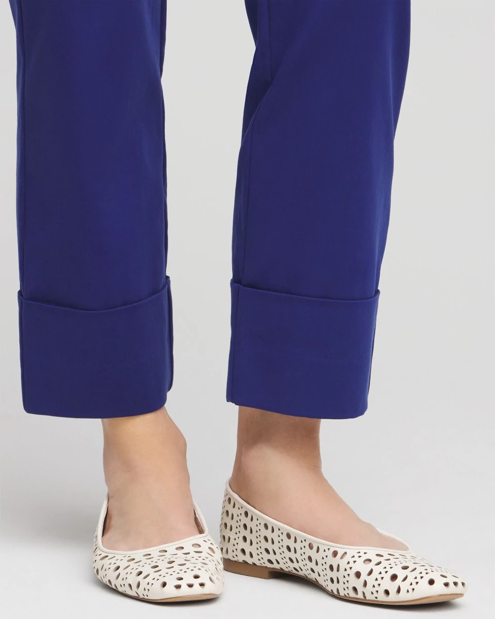 Chico's Hot Sale - Stretch Sateen Cropped Pants Blue Casa