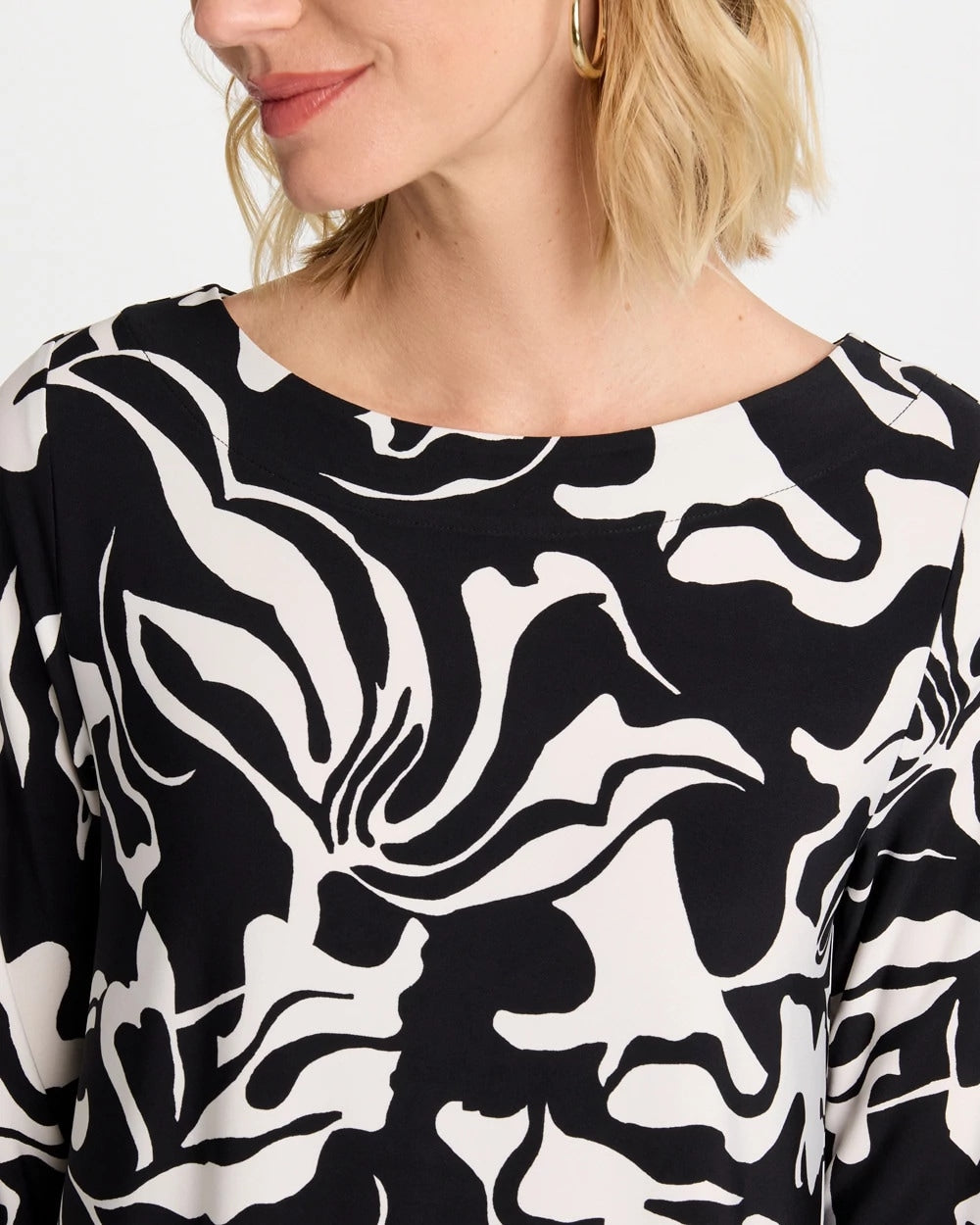 Chico's Customer Favorite - Jersey Knit Boatneck Shift Dress Black