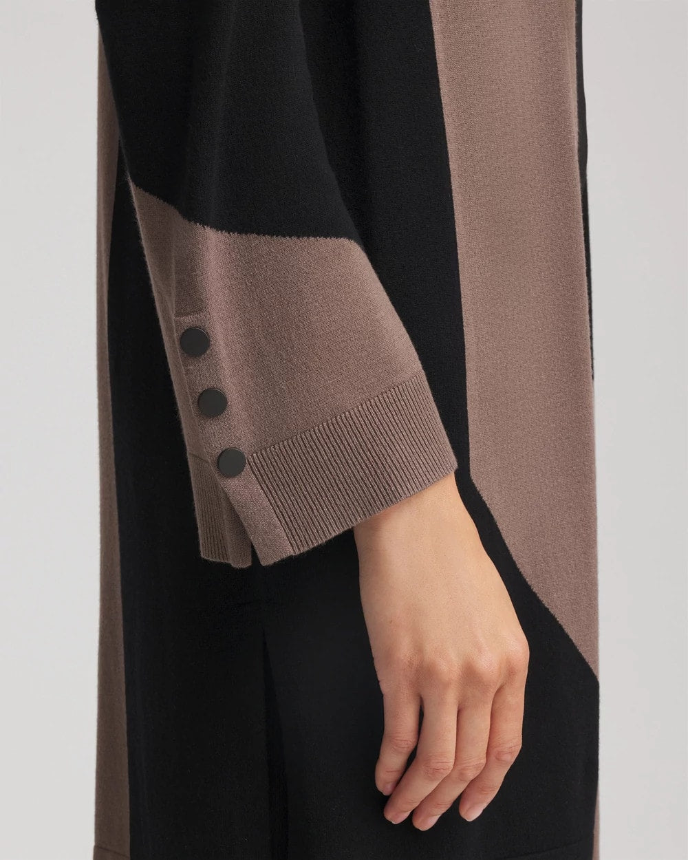 Chico's Deals - Travelers™ Collection Colorblock Cardigan Deep Taupe