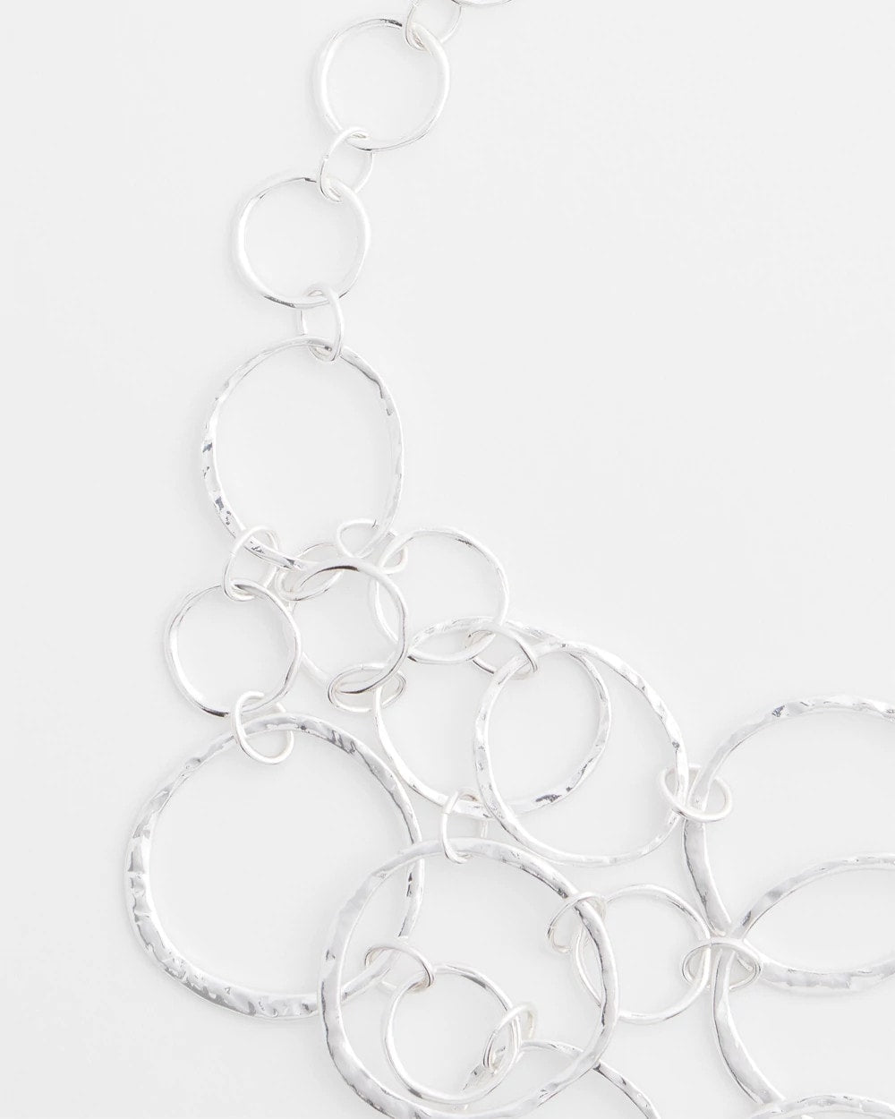 Chico's Trusted - Short Silvertone Multi-Strand Link Necklace Silver