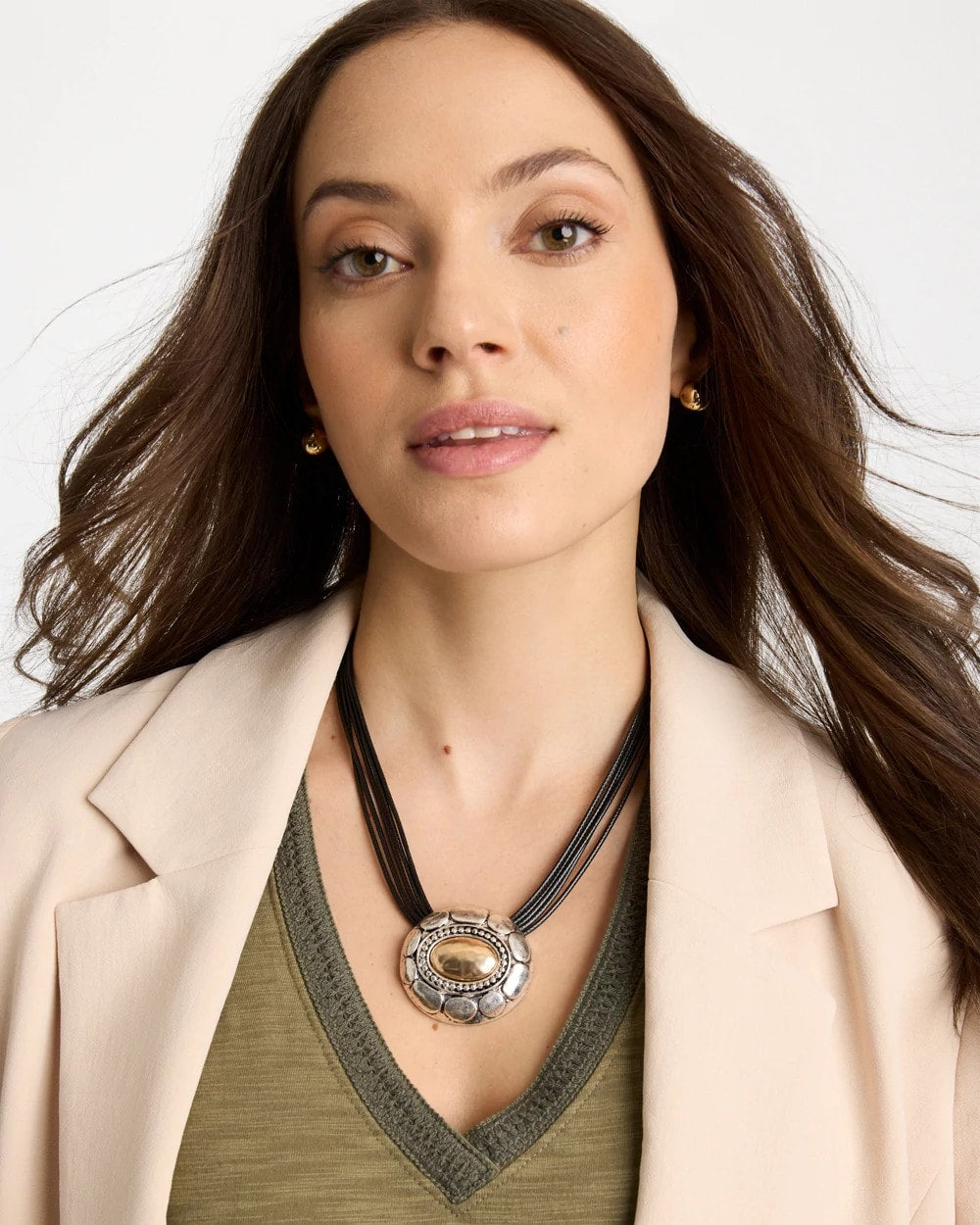Chico's Popular - Mixed Metal Pendant Necklace Mixed Metals