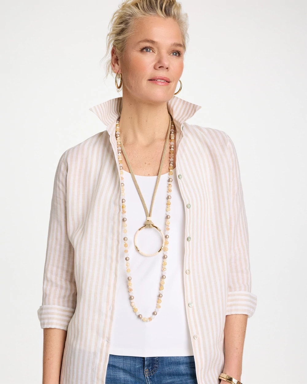 Chico's Hot Sale - Neutral Long Layering Necklace Neutral