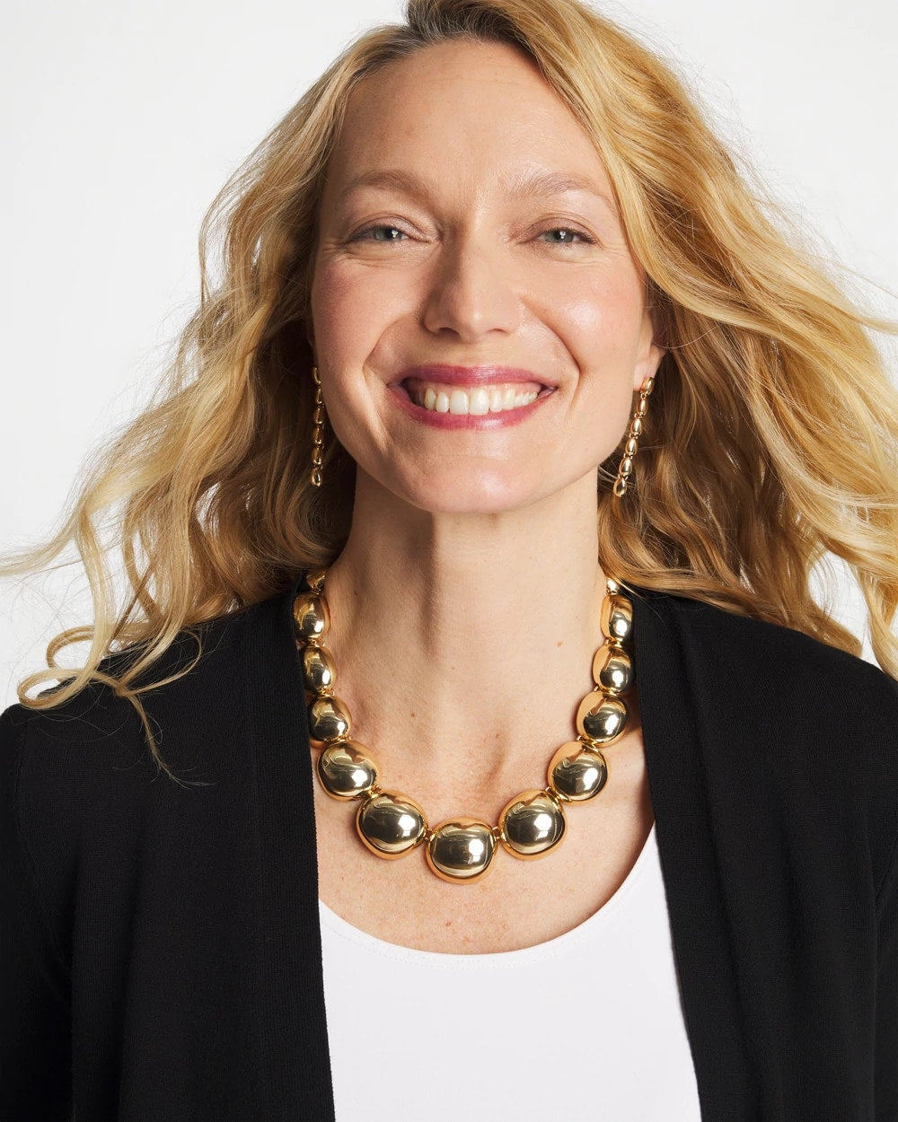Chico's Featured - Gold Pebble Collar Necklace Gold