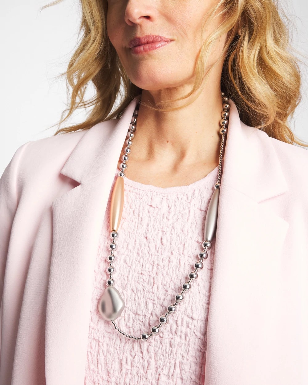 Chico's Special Offer - Copper and Silver Double Strand Necklace Mixed Metals