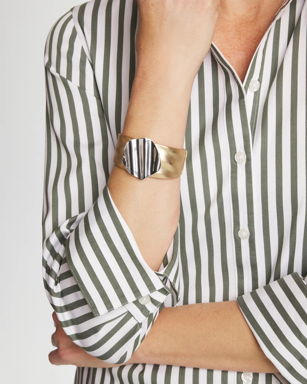Chico's Value - Mixed Metal Crinkle Cuff Mixed Metals